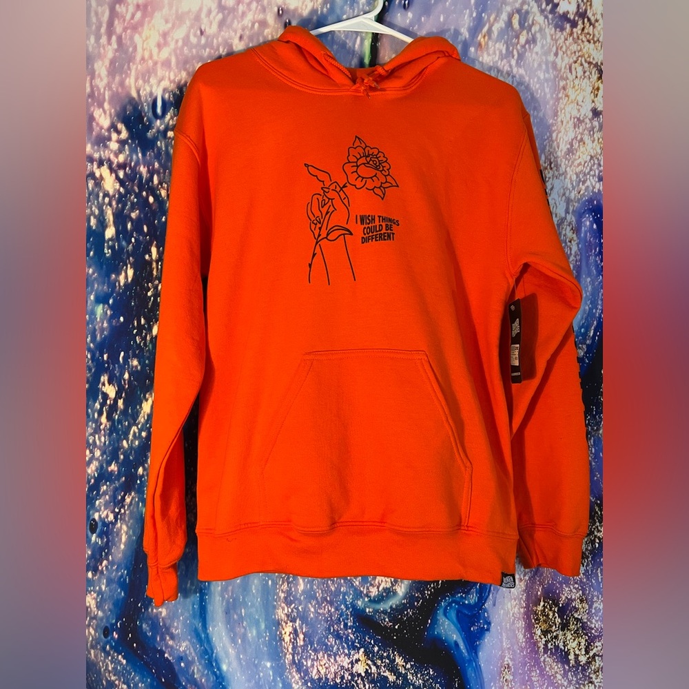 Orange graphic hoodie